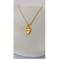 Ασημένιο κολιέ επιχρυσωμένο - Αμφορέας (SN142)